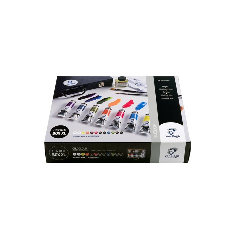 Material Bellas Artes - Pintura - Caja de madera con 10 colores acrílicos Van Gogh (40 ml) | totenart.com