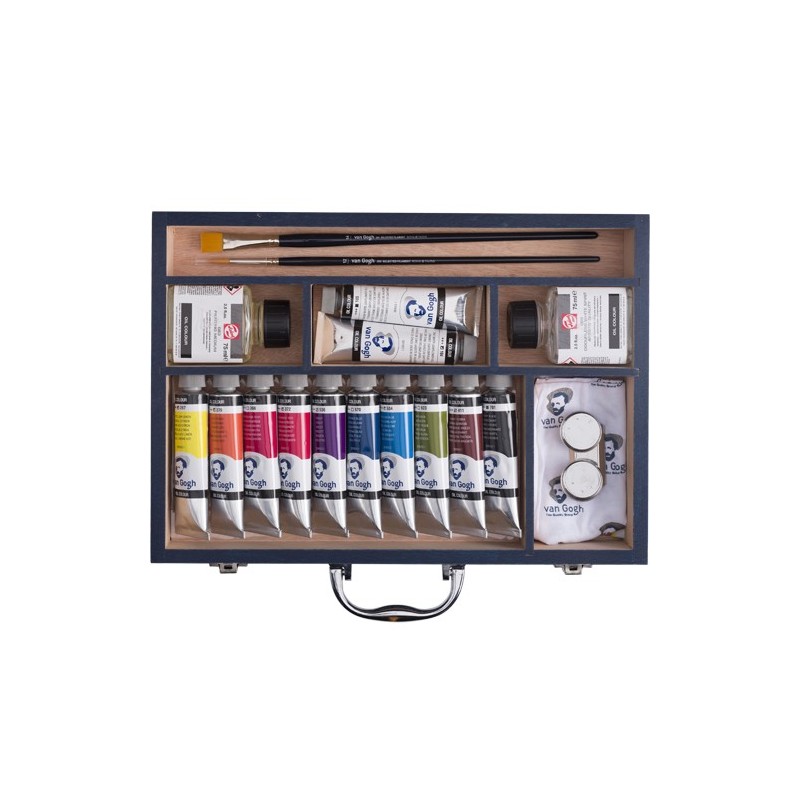 Material Bellas Artes - Pintura - Caja de madera con 10 colores acrílicos Van Gogh (40 ml) | totenart.com