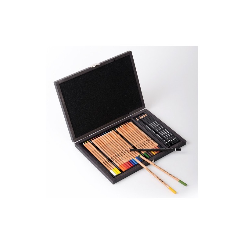 Material Bellas Artes - Pintura - Estuche Madera Rembrandt, Polycolor & Art design 30 piezas, Lyra | totenart.com