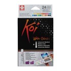 Material Bellas Artes - Pintura - Caja acuarelas Sakura Koi 24 medios godets con pincel agua rellenable + Medium Iridiscente | t