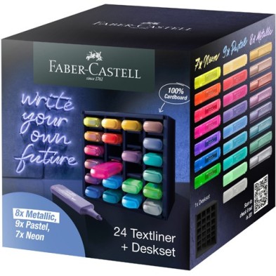 Material Bellas Artes – pintura-y-dibujo - Set 24 subrayadores Textliner Faber-Castell | totenart.com