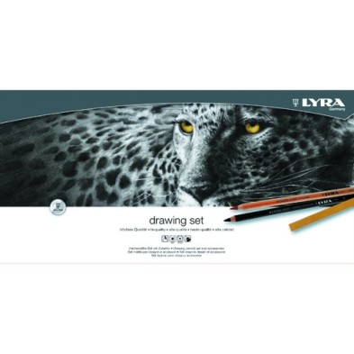 Material Bellas Artes - Pintura - Estuche Madera Set Dibujo 47 piezas, Lyra | totenart.com