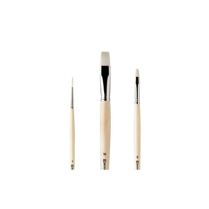 Material Bellas Artes - Pintura - Set de artista Antonio López Garcia, 3 pinceles para óleo y acrílico Escoda | totenart.com