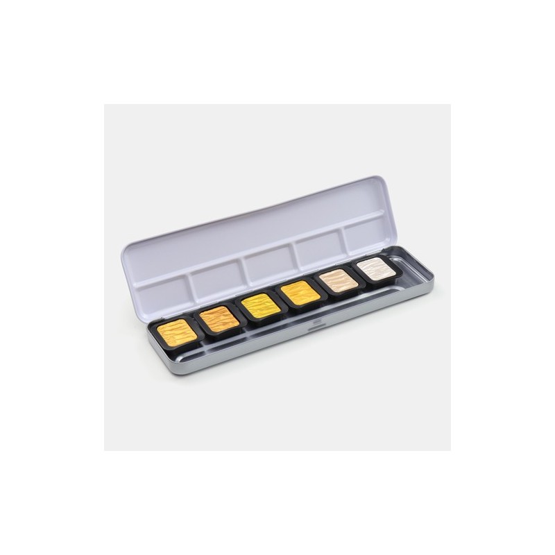 Material Bellas Artes - Pintura - Caja de acuarelas Finetec Classic 6 colores perlescentes \"Classic\" ** | totenart.com