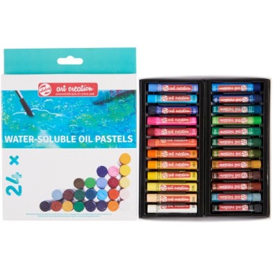 Material Bellas Artes – pintura-y-dibujo - Caja pasteles al óleo solubles en agua 24 colores Art Creation | totenart.com