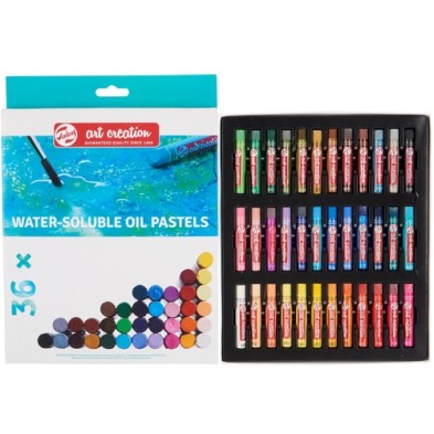 Material Bellas Artes – pintura-y-dibujo - Caja pasteles al óleo solubles en agua 36 colores Art Creation | totenart.com