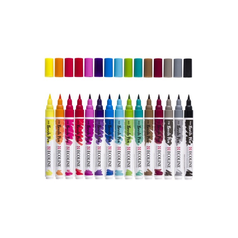 Material Bellas Artes - Pintura - Estuche Acuarela ROTULADOR Ecoline Brush Pen 15 ud | totenart.com