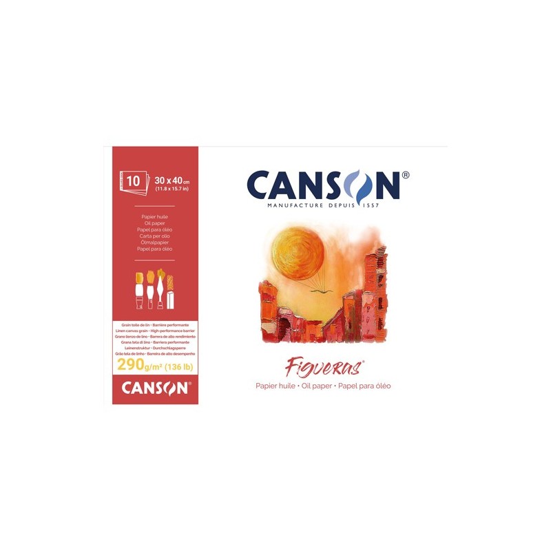 Material Bellas Artes – pintura-y-dibujo - Bloc para óleo y acrílico Figueras 10h 290gr 30x40cm | totenart.com