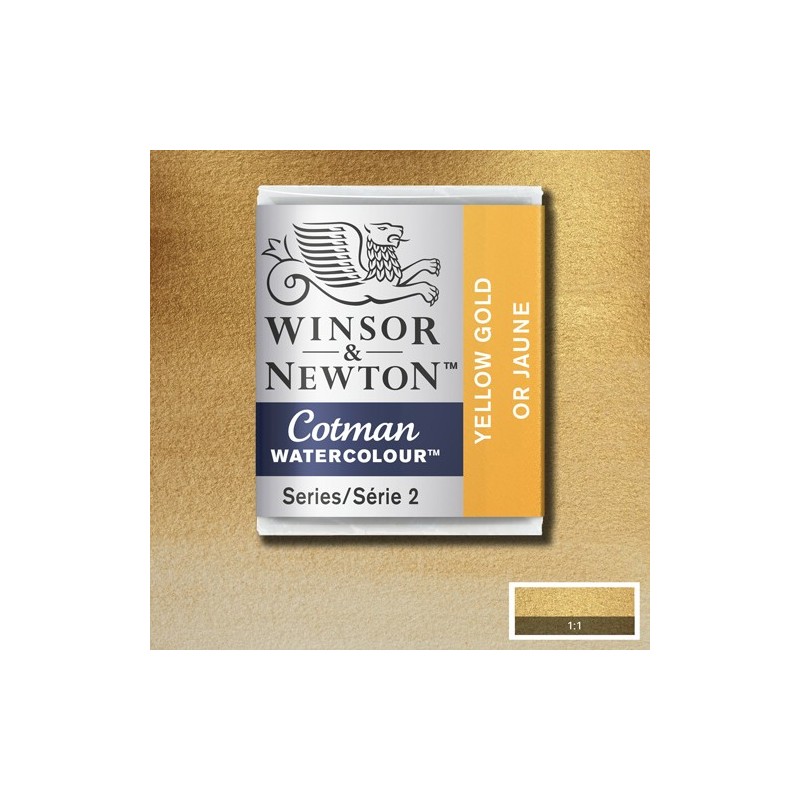 Material Bellas Artes - Pintura - *Acuarela Cotman Winsor & Newton 1/2 godet color oro amarillo (W088) | totenart.com