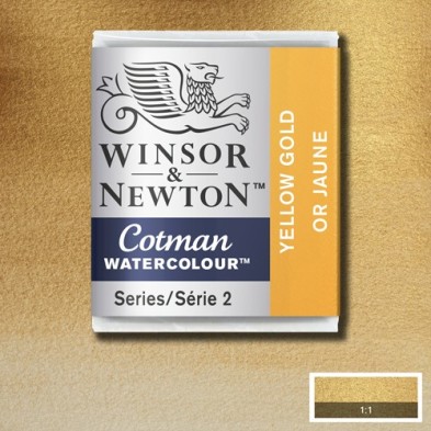 Material Bellas Artes - Pintura - *Acuarela Cotman Winsor & Newton 1/2 godet color oro amarillo (W088) | totenart.com
