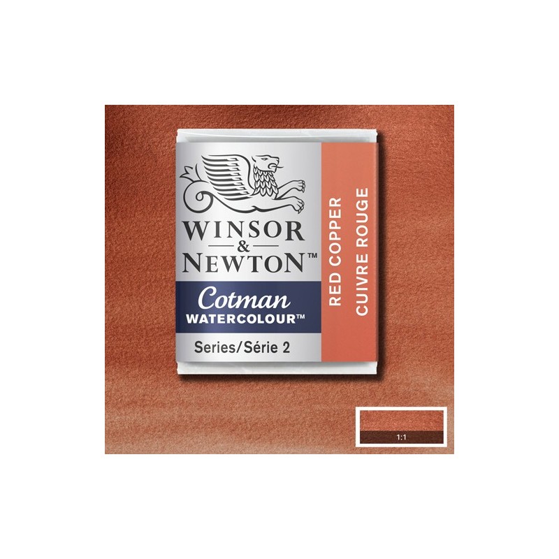Material Bellas Artes - Pintura - Acuarela Cotman Winsor & Newton 1/2 godet color cobre rojo (W471) | totenart.com