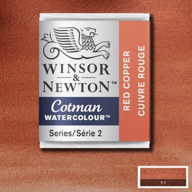 Material Bellas Artes - Pintura - Acuarela Cotman Winsor & Newton 1/2 godet color cobre rojo (W471) | totenart.com