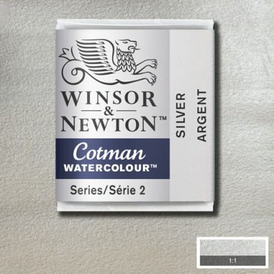 Material Bellas Artes - Pintura - Acuarela Cotman Winsor & Newton 1/2 godet color plata (W617) | totenart.com