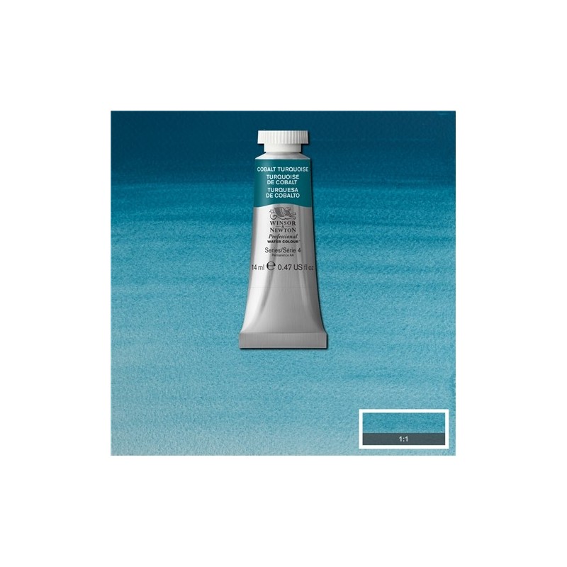 Material Bellas Artes - Pintura - Acuarela Profesional Winsor & Newton color turquesa de cobalto 190 (14 ml) S4 | totenart.com