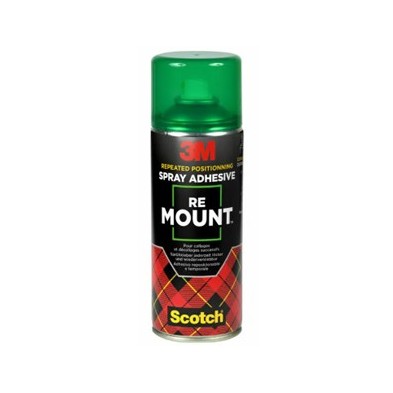 Material Bellas Artes - Manualidades - Spray Adhesivo 3M RE MOUNT, Reposicionable, 400 ml. | totenart.com