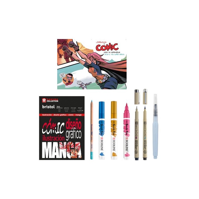 Material Bellas Artes – pintura-y-dibujo - Set Learning Comic | totenart.com
