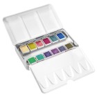 Material Bellas Artes - Pintura - Caja acuarelas de metal Phoenix, 12 1/2 godets, colores iridiscentes | totenart.com