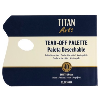 Material Bellas Artes - Pintura - Paleta A4 desechable Titan, 40 hojas, 22,5x30 cm | totenart.com