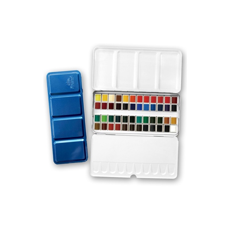 Material Bellas Artes - Pintura - Caja acuarelas de metal Phoenix, 48 1/2 godets | totenart.com