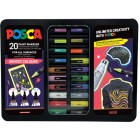 Material Bellas Artes - Pintura - Estuche de metal Groovy Colours 20 rotuladores Posca | totenart.com