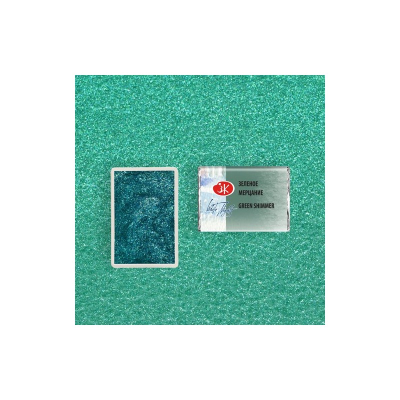 Material Bellas Artes - Pintura - Acuarelas White Nights en godet Green Shimmer 985 (Brillo) | totenart.com