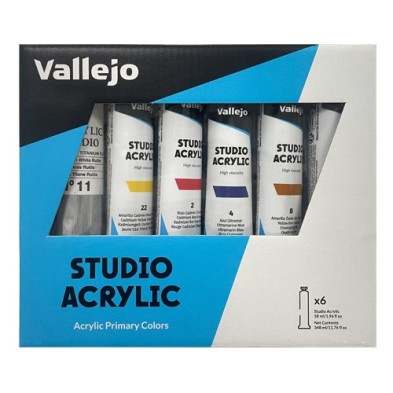 Material Bellas Artes - Pintura - Set Acrílico Studio Vallejo 6 colores (58 ml) | totenart.com