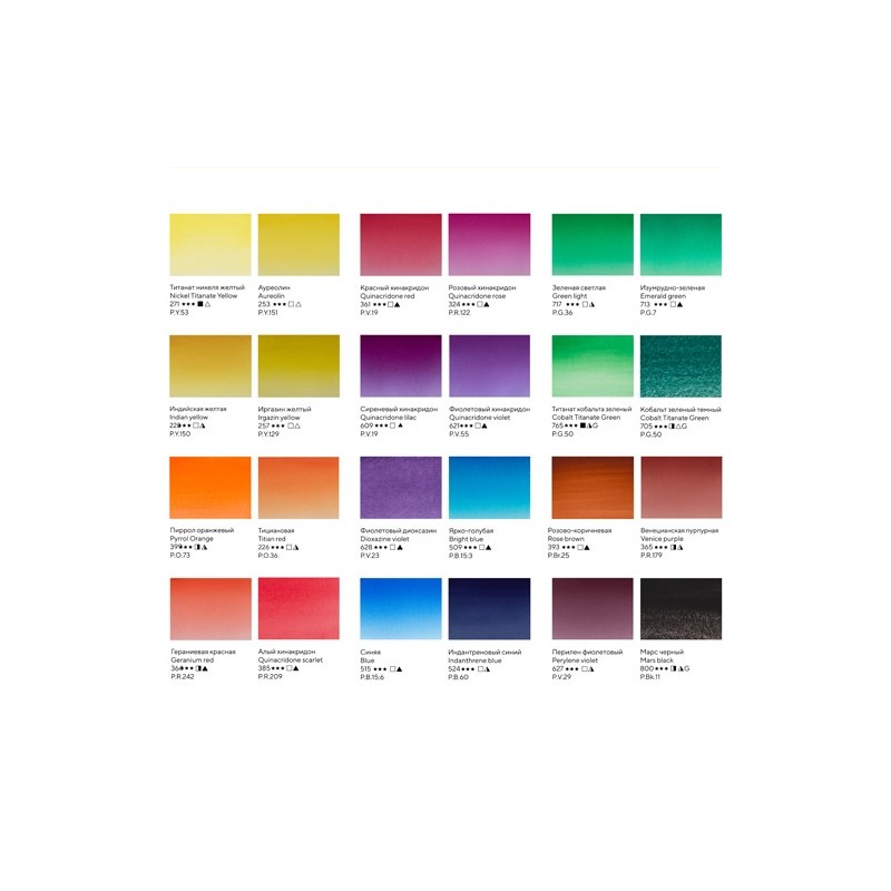 Material Bellas Artes - Pintura - Set acuarela 24 godets \"MODERN HISTORY\", estuche de plástico, White Nights | totenart.com