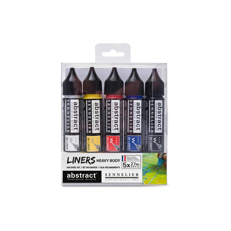 Material Bellas Artes - Pintura - Set Liners Heavy Body Abstract, 5 colores primarios, 27 ml Sennelier | totenart.com