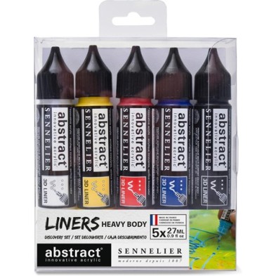 Material Bellas Artes - Pintura - Set Liners Heavy Body Abstract, 5 colores primarios, 27 ml Sennelier | totenart.com