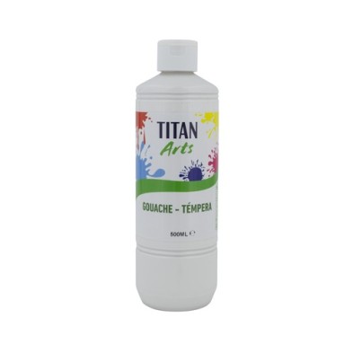 Material Bellas Artes - Pintura - Témpera Gouache Titan Arts Blanco, 500 ml | totenart.com