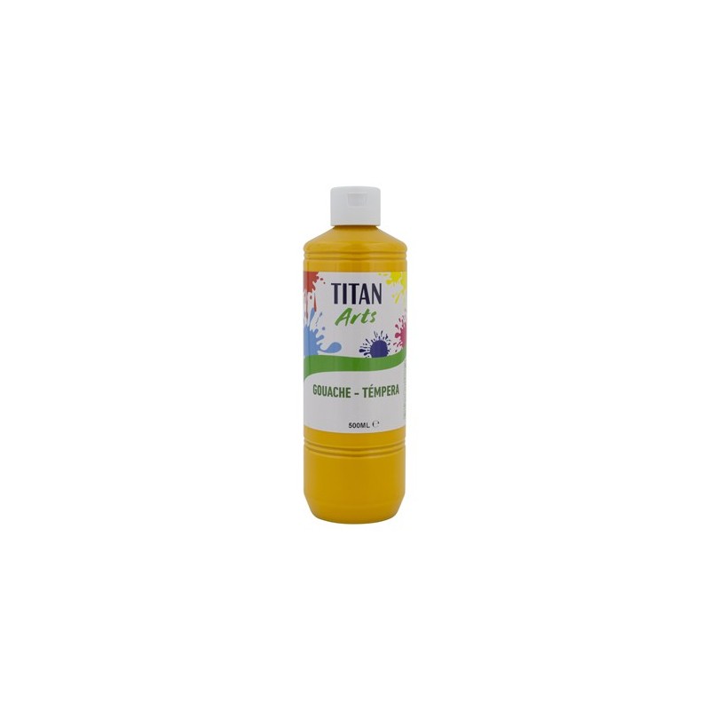 Material Bellas Artes - Pintura - Témpera Gouache Titan Arts Amarillo Indio, 500 ml | totenart.com