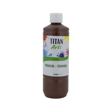 Material Bellas Artes - Pintura - Témpera Gouache Titan Arts Marrón Oscuro, 500 ml | totenart.com