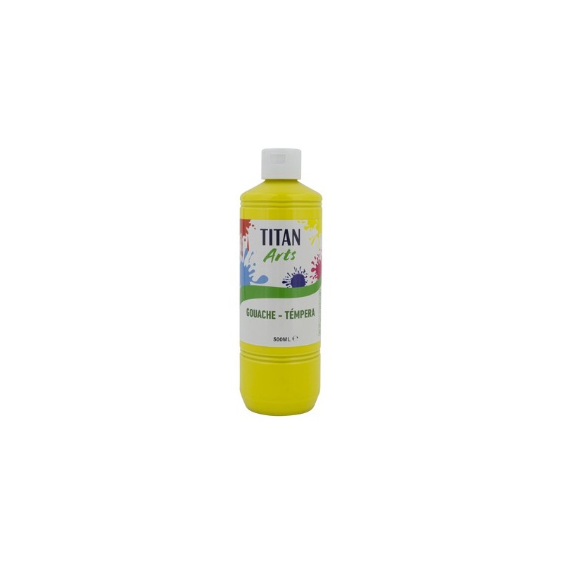 Material Bellas Artes - Pintura - Témpera Gouache Titan Arts Amarillo, 500 ml | totenart.com