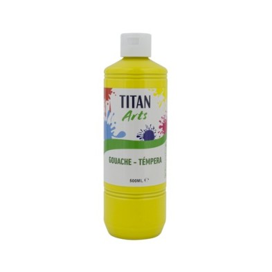 Material Bellas Artes - Pintura - Témpera Gouache Titan Arts Amarillo, 500 ml | totenart.com