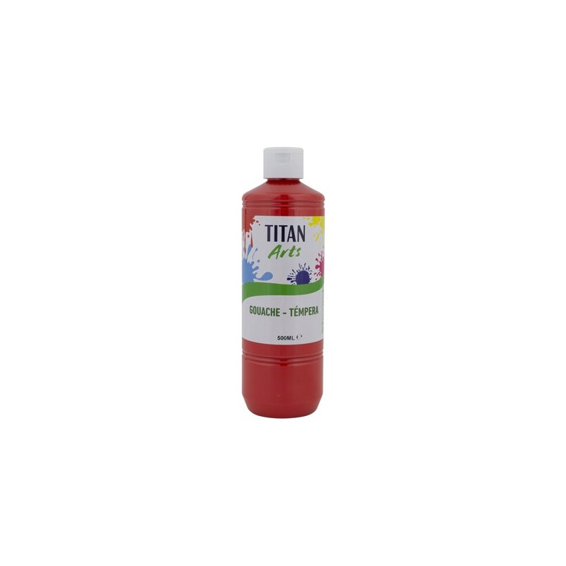 Material Bellas Artes - Pintura - Témpera Gouache Titan Arts Rojo, 500 ml | totenart.com