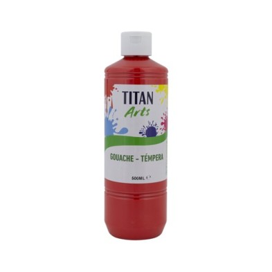 Material Bellas Artes - Pintura - Témpera Gouache Titan Arts Rojo, 500 ml | totenart.com