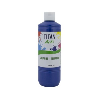 Material Bellas Artes - Pintura - Témpera Gouache Titan Arts Azul Oscuro, 500 ml | totenart.com