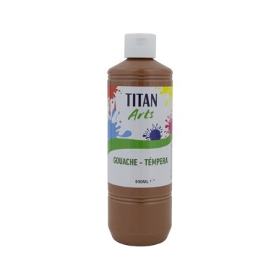 Material Bellas Artes - Pintura - Témpera Gouache Titan Arts Marrón Claro, 500 ml | totenart.com