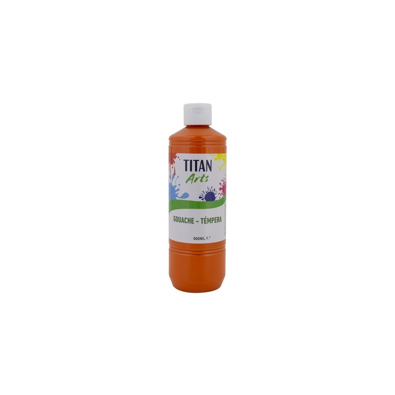 Material Bellas Artes - Pintura - Témpera Gouache Titan Arts Naranja, 500 ml | totenart.com