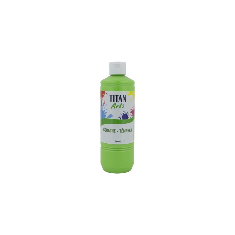 Material Bellas Artes - Pintura - Témpera Gouache Titan Arts Verde Vivo, 500 ml | totenart.com