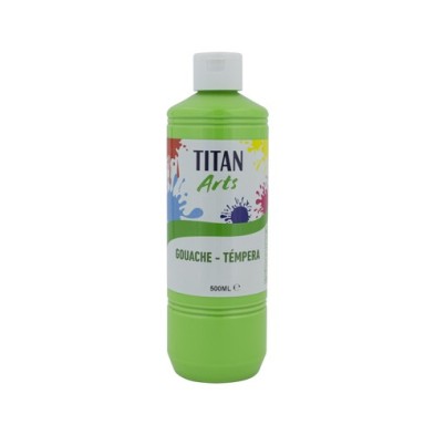 Material Bellas Artes - Pintura - Témpera Gouache Titan Arts Verde Vivo, 500 ml | totenart.com