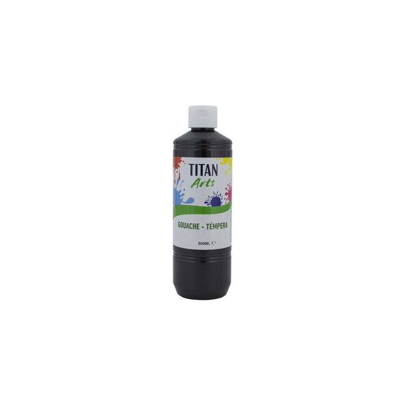 Material Bellas Artes - Pintura - Témpera Gouache Titan Arts Negro, 500 ml | totenart.com