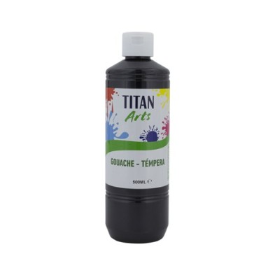 Material Bellas Artes - Pintura - Témpera Gouache Titan Arts Negro, 500 ml | totenart.com