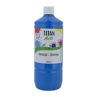 Material Bellas Artes - Pintura - Témpera Gouache Titan Arts Azul Cyan, 1 L | totenart.com