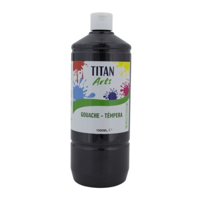 Material Bellas Artes - Pintura - Témpera Gouache Titan Arts Negro, 1 L | totenart.com