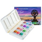 Material Bellas Artes - Pintura - Set acuarela 12 godets \"Granulation and Earth\", estuche de plástico, White Nights | totenart