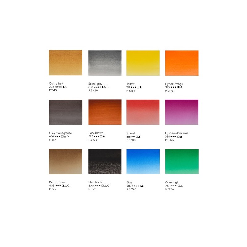 Material Bellas Artes - Pintura - Set acuarela 12 godets Animalistics, White Nights | totenart.com