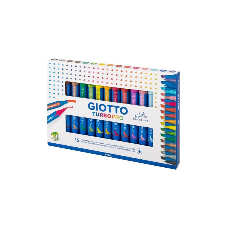 Material Bellas Artes - Pintura - Giotto Turbo PRO Estuche 15 rotuladores | totenart.com