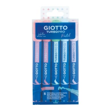 Material Bellas Artes - Pintura - Giotto Turbo PRO Colores Candy Blíster 5 rotuladores | totenart.com
