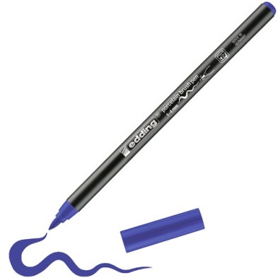 Material Bellas Artes - Pintura - Rotulador para porcelana punta pincel Edding 4200 Azul | totenart.com